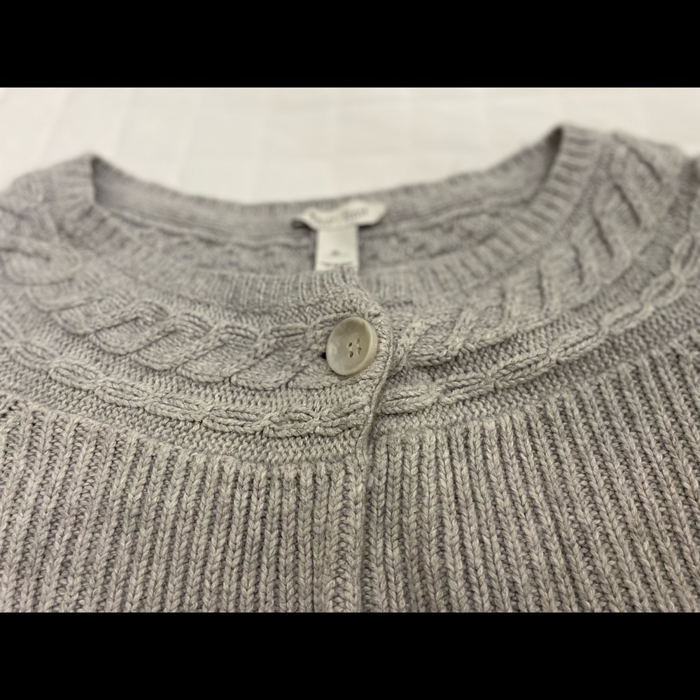 Whbm gray cropped sweater